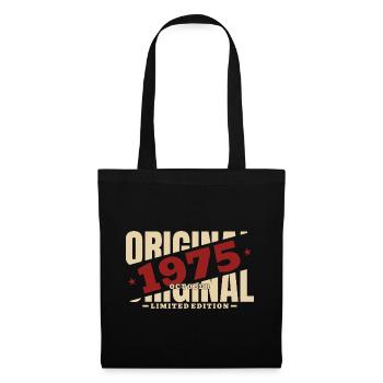 51. Geburtstag Geschenk Mann Original Oktober 1975 - Stoffbeutel - Schwarz - Vorne