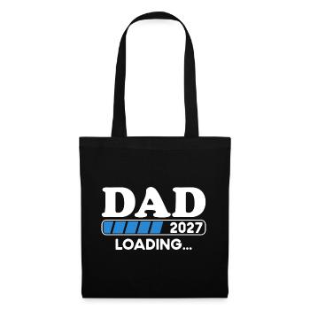 Dad Loading 2027 Schwangerschaft - Stoffbeutel - Schwarz - Vorne