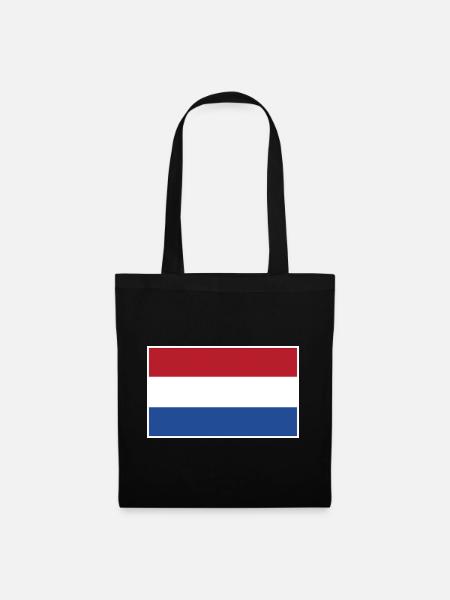 Netherlands Flag - Stoffbeutel - Schwarz