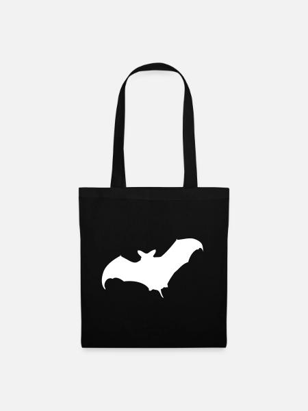bat, halloween, a nightmare, cemetery, night, - Tote Bag - black