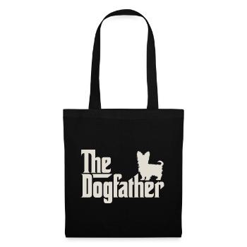 The Dogfather - Yorkshire Terrier Yorkie - Stoffbeutel - Schwarz - Vorne