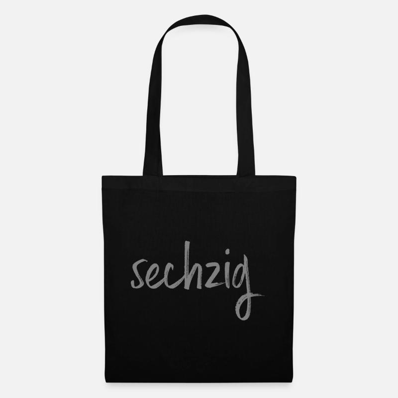 60 sechzig 60. Geburtstag Geschenk - Stoffbeutel - Schwarz