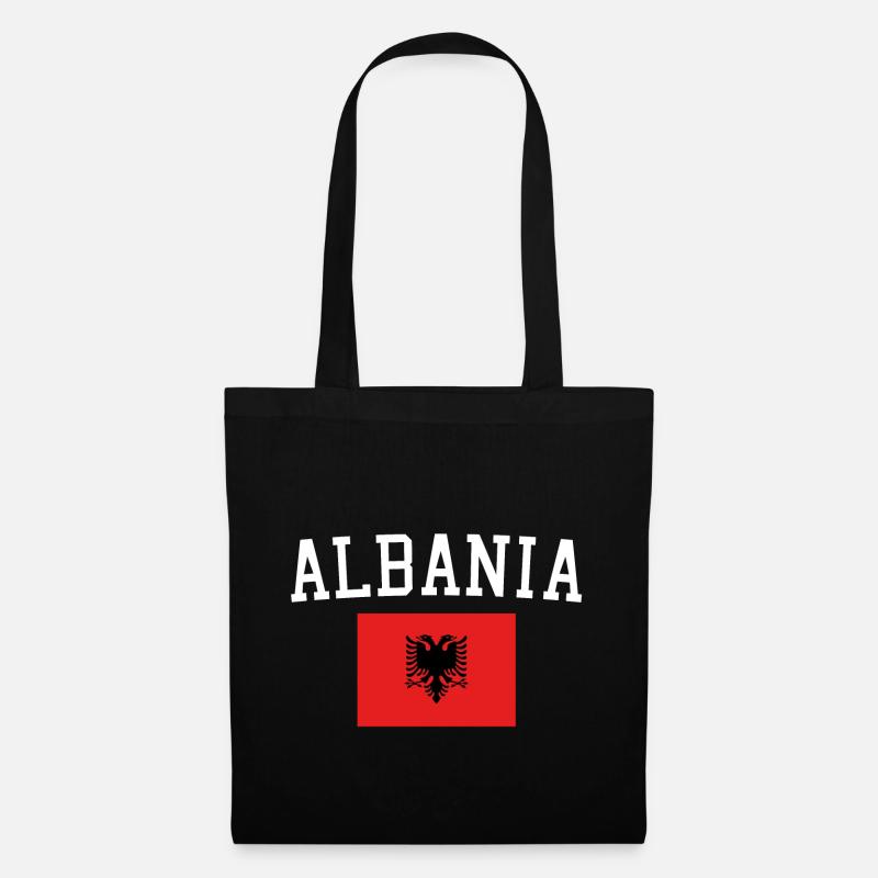 Albanian flag - Tote Bag - black