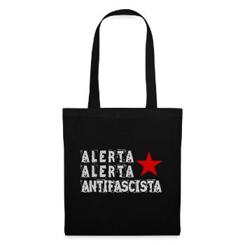 Antifa anti-révolte alerta alerta antifascistes vont! - Sac en tissu - noir - Devant