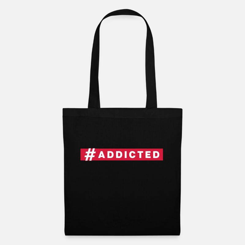 #addicted - Stoffbeutel - Schwarz