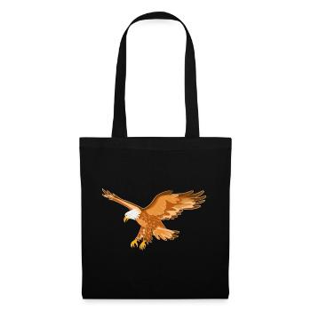Adler Greifvogel - Stoffbeutel - Schwarz - Vorne