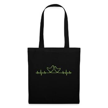 Poulets - Sac en tissu - noir - Devant