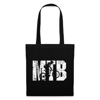 BMX Silhouette Schriftzug - Stoffbeutel - Schwarz - Vorne