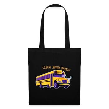 Chauffeur de bus bus scolaire - Étudiant delivery - Sac en tissu - noir - Devant