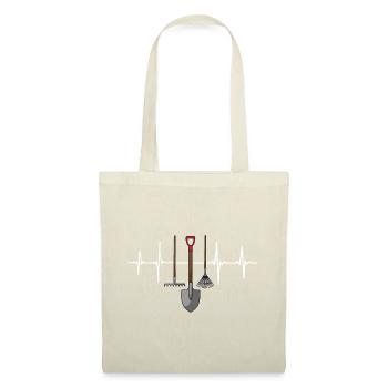 Jardin ECG battement de coeur outil jardinier - Sac en tissu - nature - Devant