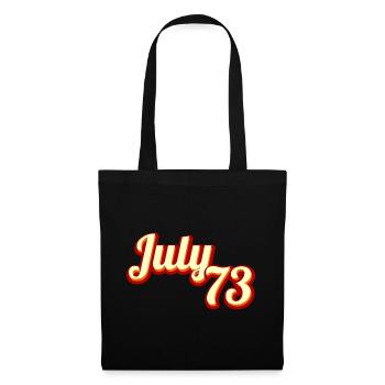 July 73 Juillet 1973 Rétro 48 ans cadeau - Sac en tissu - noir - Devant