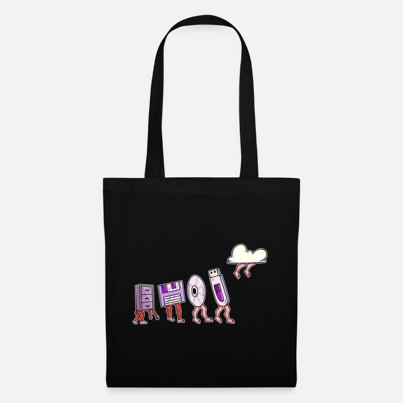 Évolution des supports de données pour les développeurs - Sac en tissu - noir