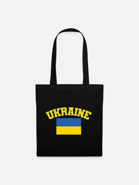 Drapeau de l’Ukraine, Ukraine - Sac en tissu - noir