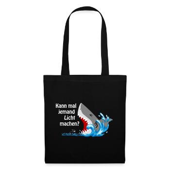 kann mal jemand Licht machen, Geschenk, Idee - Stoffbeutel - Schwarz - Vorne