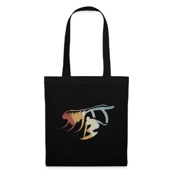 Surfing Retro Style Vintage - Tote Bag - black - Front