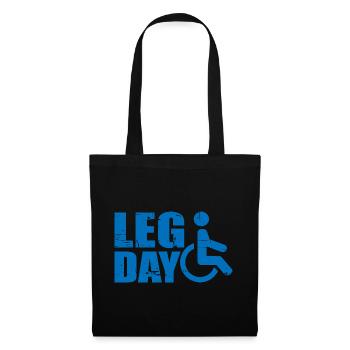 Leg Day Fauteuil roulant handicapé 19 - Sac en tissu - noir - Devant
