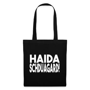 Schwäbisch Haida Schduagard - Stoffbeutel - Schwarz - Vorne
