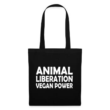 animal liberation Vegan power - Stoffbeutel - Schwarz - Vorne
