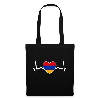 Arménie Arménie Drapeau Arménien Coeur Arménien - Sac en tissu - noir - Devant