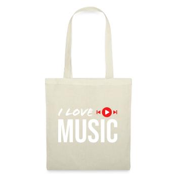 I LOVE MUSIC - Tote Bag - nature - Front