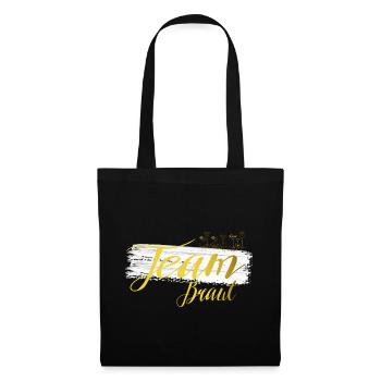 Team Braut JGA Gold Cocktail Design - Stoffbeutel - Schwarz - Vorne