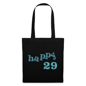 happy 29 - Stoffbeutel - Schwarz - Vorne