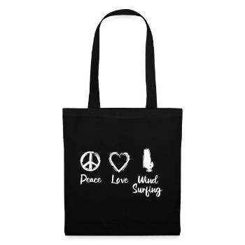 Peace Love Wind Surfing - Tote Bag - black - Front