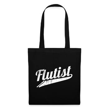 Flûtiste drôle - Sac en tissu - noir - Devant