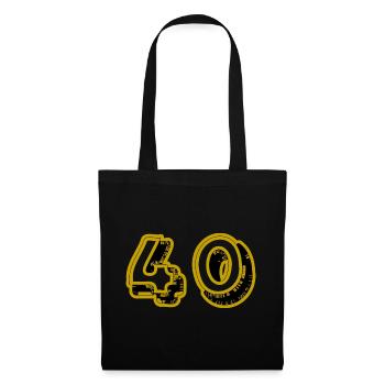 40. 40 YEARS. 40th ANNIVERSARY. 40TH ANNIVERSARY. - Tote Bag - black - Front
