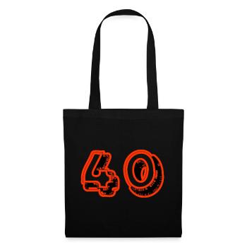 40. 40 YEARS. 40th ANNIVERSARY. 40TH ANNIVERSARY. - Tote Bag - black - Front