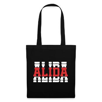 Alida t-shirt t-shirt idée cadeau texte empilé - Sac en tissu - noir - Devant