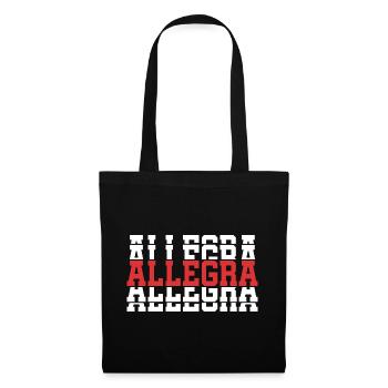 Cheerful t-shirt t-shirt gift idea stacked text - Tote Bag - black - Front