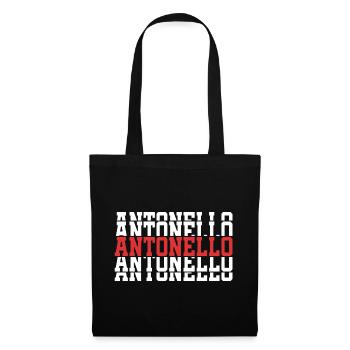 Antonello t-shirt stacked text gift t-shirt - Tote Bag - black - Front