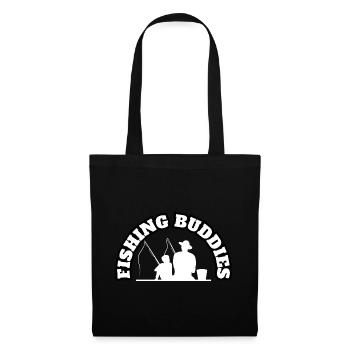 Fishing Buddies Father With Son White - Stoffbeutel - Schwarz - Vorne