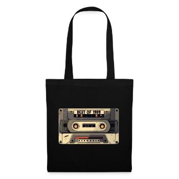 Das Beste von 1988 - Kassette 1988 - Geboren 1988 Geschenk - Stoffbeutel - Schwarz - Vorne