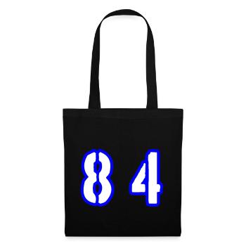 84 Symbole numérique - Sac en tissu - noir - Devant