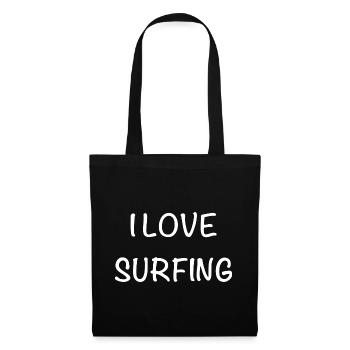 J’adore le surf - Sac en tissu - noir - Devant