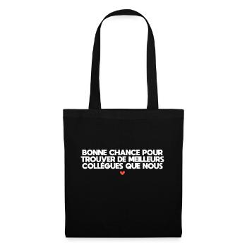 Cadeau depart collegue de travail humour Homme - Sac en tissu - noir - Devant