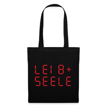 Leib und Seele Taschenrechner drehen digital retro - Stoffbeutel - Schwarz - Vorne