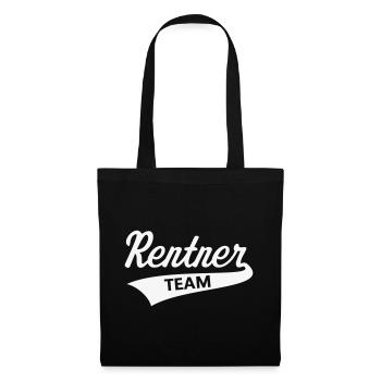 Rentner Team (Senioren Team / White) - Stoffbeutel - Schwarz - Vorne