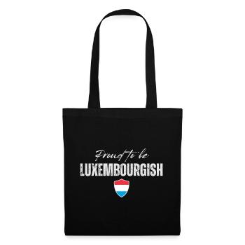 Drapeau du Luxembourg, fierté luxembourgeoise - Sac en tissu - noir - Devant