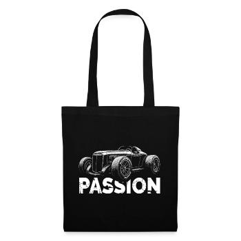 Oldtimer Hot Rod – Pure Passion - Stoffbeutel - Schwarz - Vorne