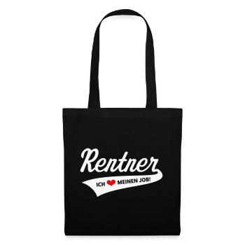 Rentner – Ich Liebe Meinen Job! (Ruhestand / 3C) - Stoffbeutel - Schwarz - Vorne