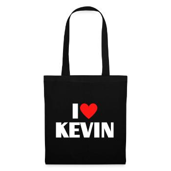 I love Kevin Red Heart Romantic Name Fan - Tote Bag - black - Front