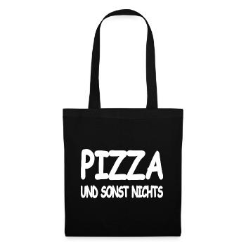 Pizza - Stoffbeutel - Schwarz - Vorne