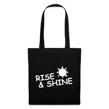 RISE & SHINE - Stoffbeutel - Schwarz - Vorne