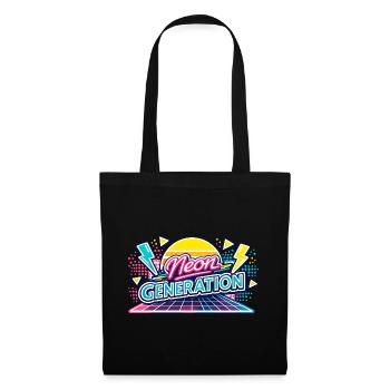 Neon Generation Retro-Vibe - Stoffbeutel - Schwarz - Vorne