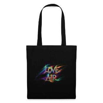 Colorful Love Air Text Painting Print - Tote Bag - black - Front