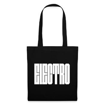 Glyphes verticaux monochromes - Sac en tissu - noir - Devant
