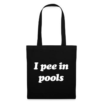 Poolside Pee Joke Tee - Stoffbeutel - Schwarz - Vorne